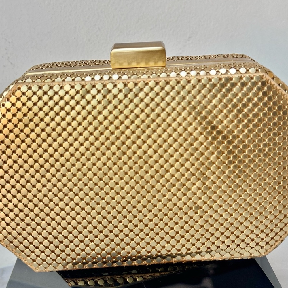 Whiting & Davis gold 
Metal Minaudière vintage evening - Picture 2 of 16